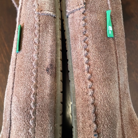 Sanuk Lafayette Brown Suede Leather Moccasin - Size 9 - Picture 11 of 12